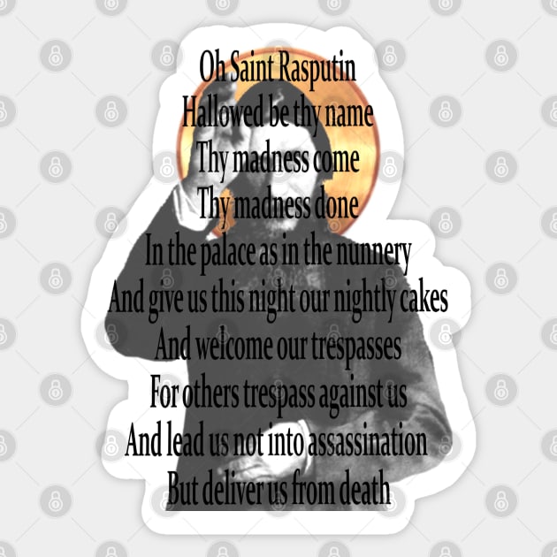 Rasputin's Prayer Sticker by asimplefool